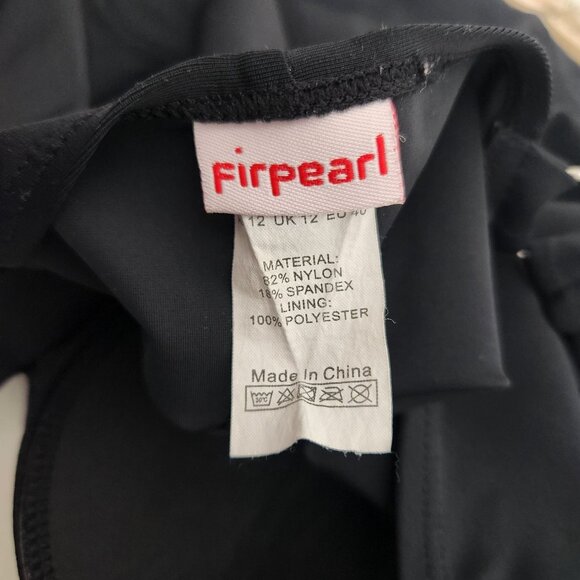 Firpearl Swimsuit Womens size 8 One Piece Black RuchedAdjustable Straps Underwir - Picture 8 of 10